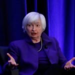 Former Federal Reserve Chairman Janet Yellen speaks during a panel discussion in Atlanta